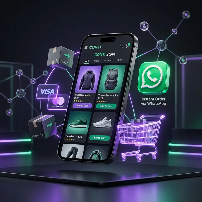 Vitrina online con pedidos WhatsApp